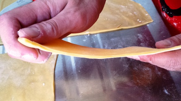 Espessura que gosto de usar para lasanha. 